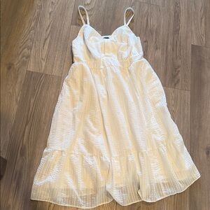 Torrid White Sundress Smocked EUC 2